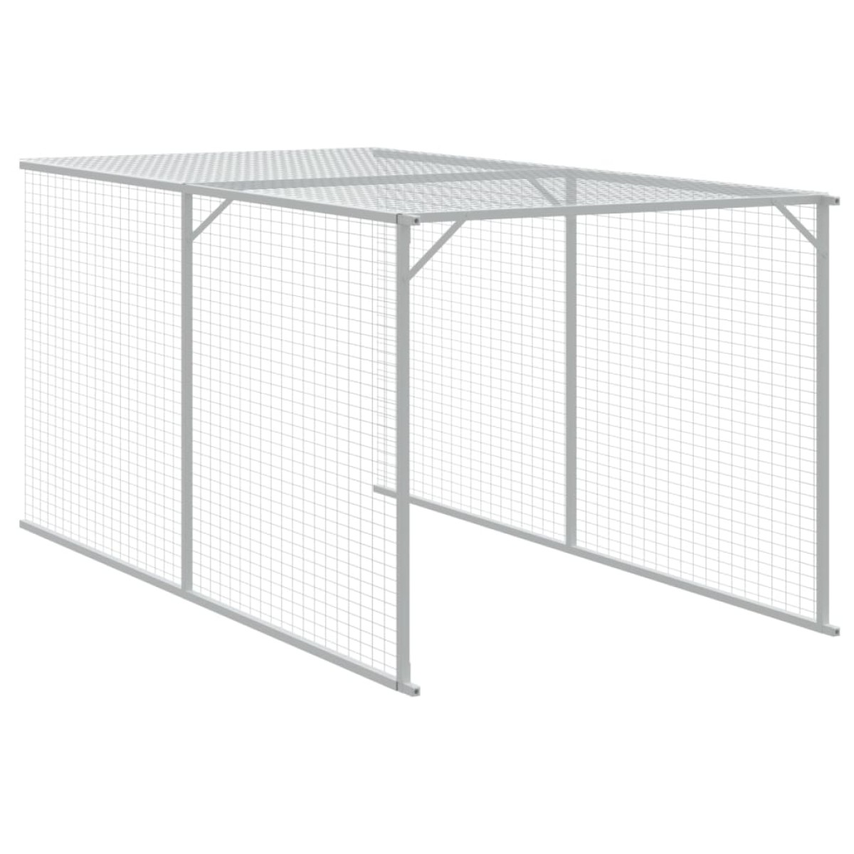 vidaXL Κοτέτσι με Περίβολο Ανθρακί 110x609x110 εκ. Γαλβαν. Χάλυβας