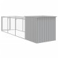 vidaXL Κοτέτσι με Περίβολο Αν. Γκρι 110x405x110 εκ. Γαλβαν. Χάλυβας