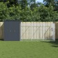 vidaXL Σπιτάκι Σκύλου με Αυλή Ανθρακί 165x455x181 εκ. Γαλβαν. Χάλυβας