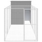 vidaXL Σπιτάκι Σκύλου με Αυλή Αν. Γκρι 165x455x181 εκ. Γαλβαν. Χάλυβας