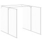 vidaXL Σπιτάκι Σκύλου με Αυλή Αν. Γκρι 165x455x181 εκ. Γαλβαν. Χάλυβας