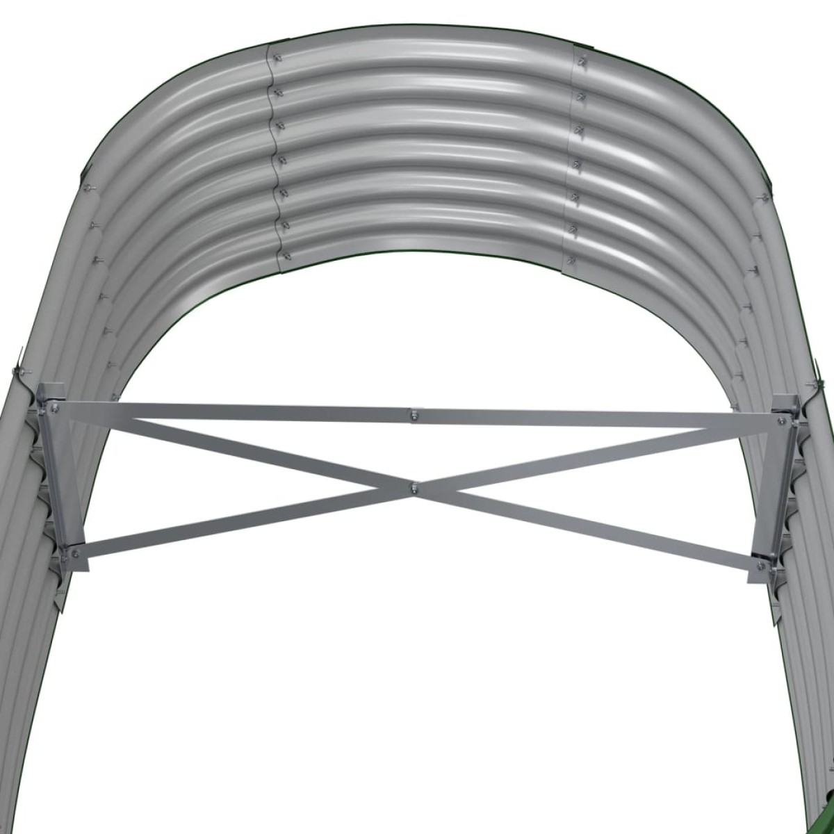 vidaXL Ζαρντινιέρα Πράσινη 152x80x36 εκ Ατσάλι με Ηλεκτρ. Βαφή Πούδρας