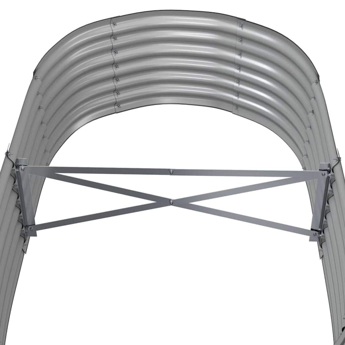 vidaXL Ζαρντινιέρα Γκρι 152x80x36 εκ. Ατσάλι με Ηλεκτρ. Βαφή Πούδρας