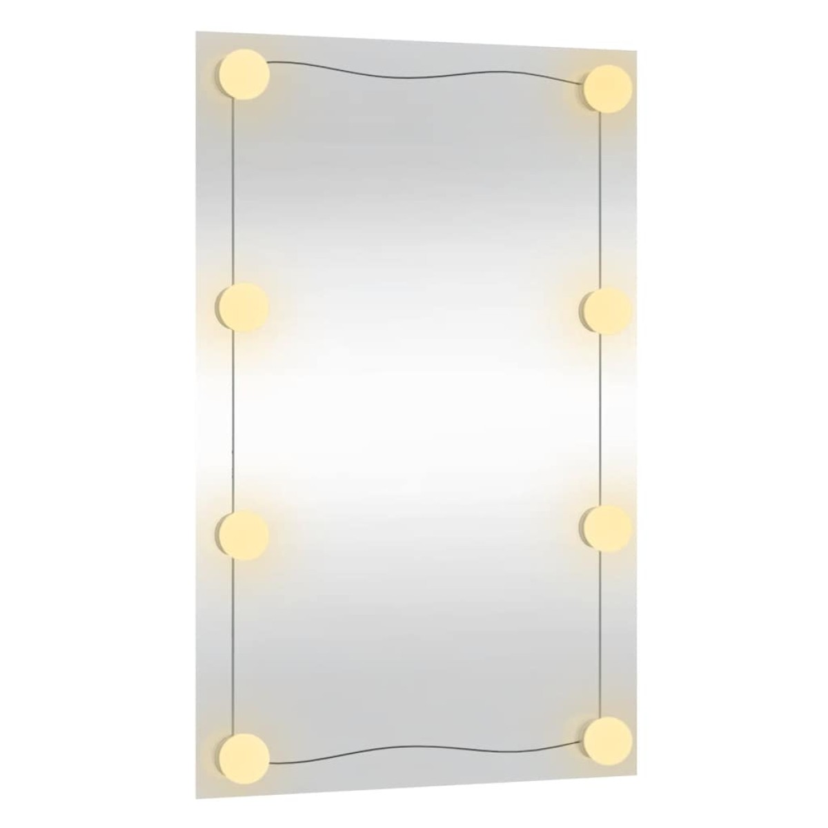 vidaXL Καθρέφτης Τοίχου με LED Ορθογώνιος 40x60 εκ. Γυάλινος
