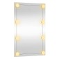 vidaXL Καθρέφτης Τοίχου με LED Ορθογώνιος 40x60 εκ. Γυάλινος