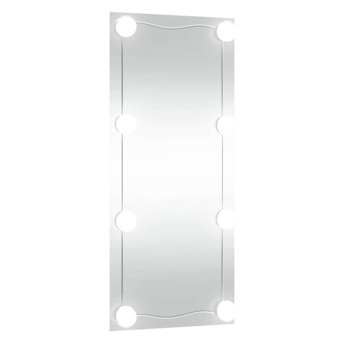 vidaXL Καθρέφτης Τοίχου με LED Ορθογώνιος 40x80 εκ. Γυάλινος