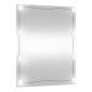 vidaXL Καθρέφτης Τοίχου με LED Ορθογώνιος 50 x 60 εκ. Γυάλινος