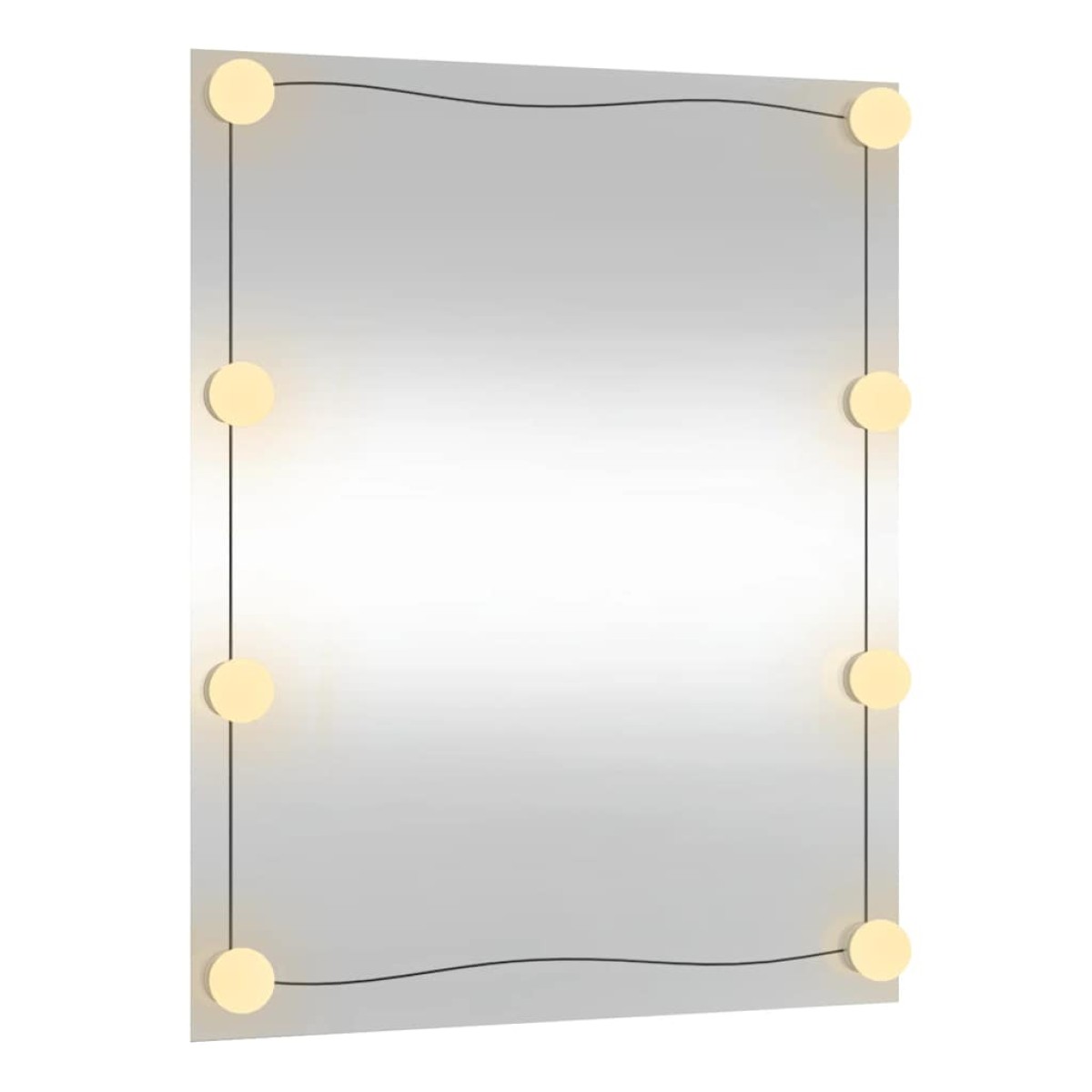vidaXL Καθρέφτης Τοίχου με LED Ορθογώνιος 50 x 60 εκ. Γυάλινος