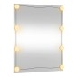 vidaXL Καθρέφτης Τοίχου με LED Ορθογώνιος 50 x 60 εκ. Γυάλινος
