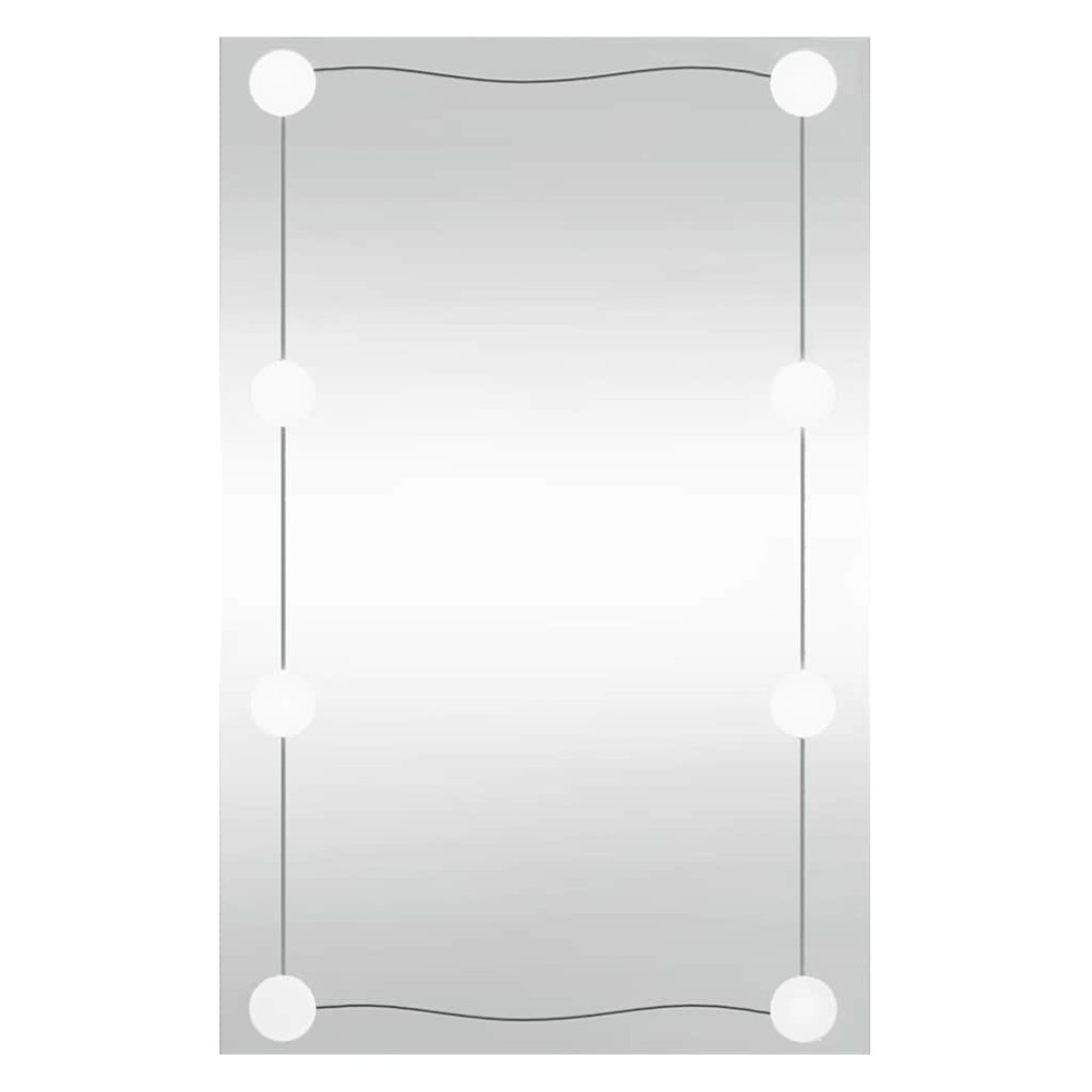 vidaXL Καθρέφτης Τοίχου με LED Ορθογώνιος 50x80 εκ. Γυάλινος
