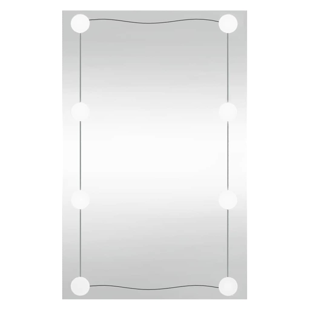 vidaXL Καθρέφτης Τοίχου με LED Ορθογώνιος 50x80 εκ. Γυάλινος