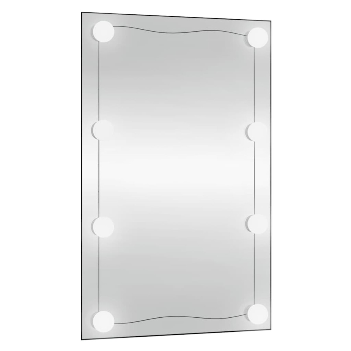 vidaXL Καθρέφτης Τοίχου με LED Ορθογώνιος 50x80 εκ. Γυάλινος
