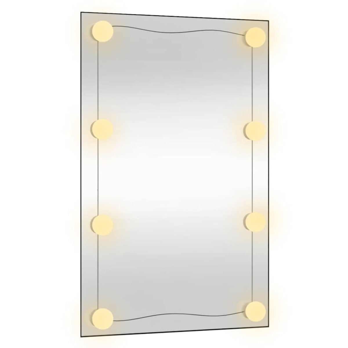 vidaXL Καθρέφτης Τοίχου με LED Ορθογώνιος 50x80 εκ. Γυάλινος