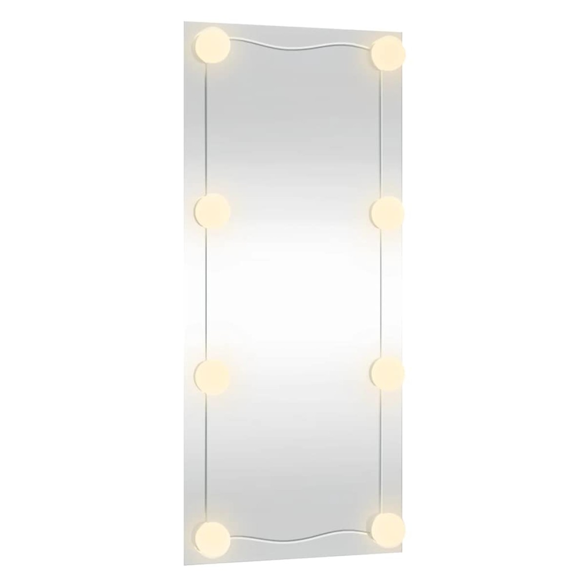 vidaXL Καθρέφτης Τοίχου με LED Ορθογώνιος 50x100 εκ. Γυάλινος