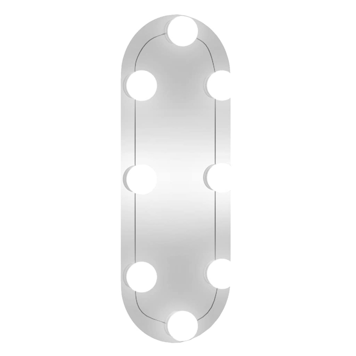 vidaXL Καθρέφτης Τοίχου Οβάλ με Φώτα LED 15x40 εκ. από Γυαλί