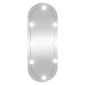 vidaXL Καθρέφτης Τοίχου Οβάλ με Φώτα LED 30x70 εκ. από Γυαλί