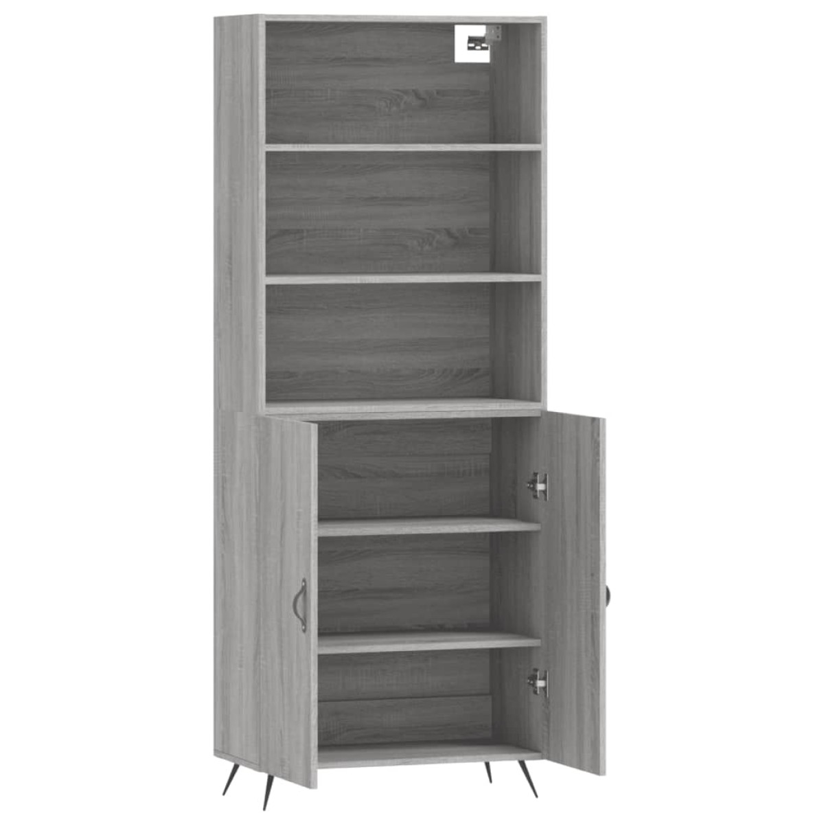 vidaXL Ντουλάπι Γκρι Sonoma 69,5 x 34 x 180 εκ. Επεξεργασμένο Ξύλο