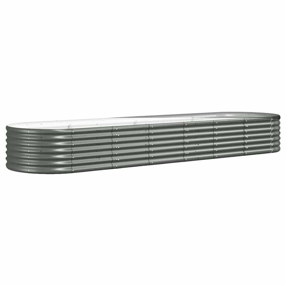 vidaXL Ζαρντινιέρα Γκρι 296x80x36 εκ. Γαλβανισμένος χάλυβας