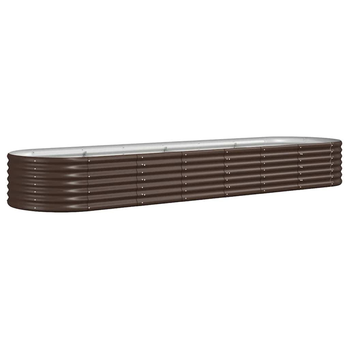 vidaXL Ζαρντινιέρα Καφέ 296x80x36 εκ. Ατσάλι με Ηλεκτρ. Βαφή Πούδρας