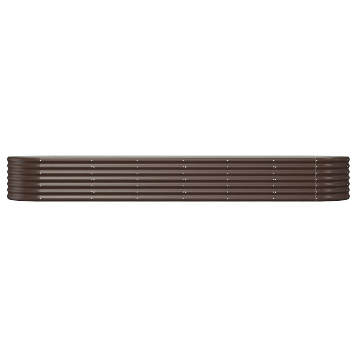 vidaXL Ζαρντινιέρα Καφέ 296x80x36 εκ. Ατσάλι με Ηλεκτρ. Βαφή Πούδρας