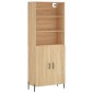 vidaXL Ντουλάπι Sonoma δρυς 69,5 x 34 x 180 εκ. από Επεξεργασμένο Ξύλο