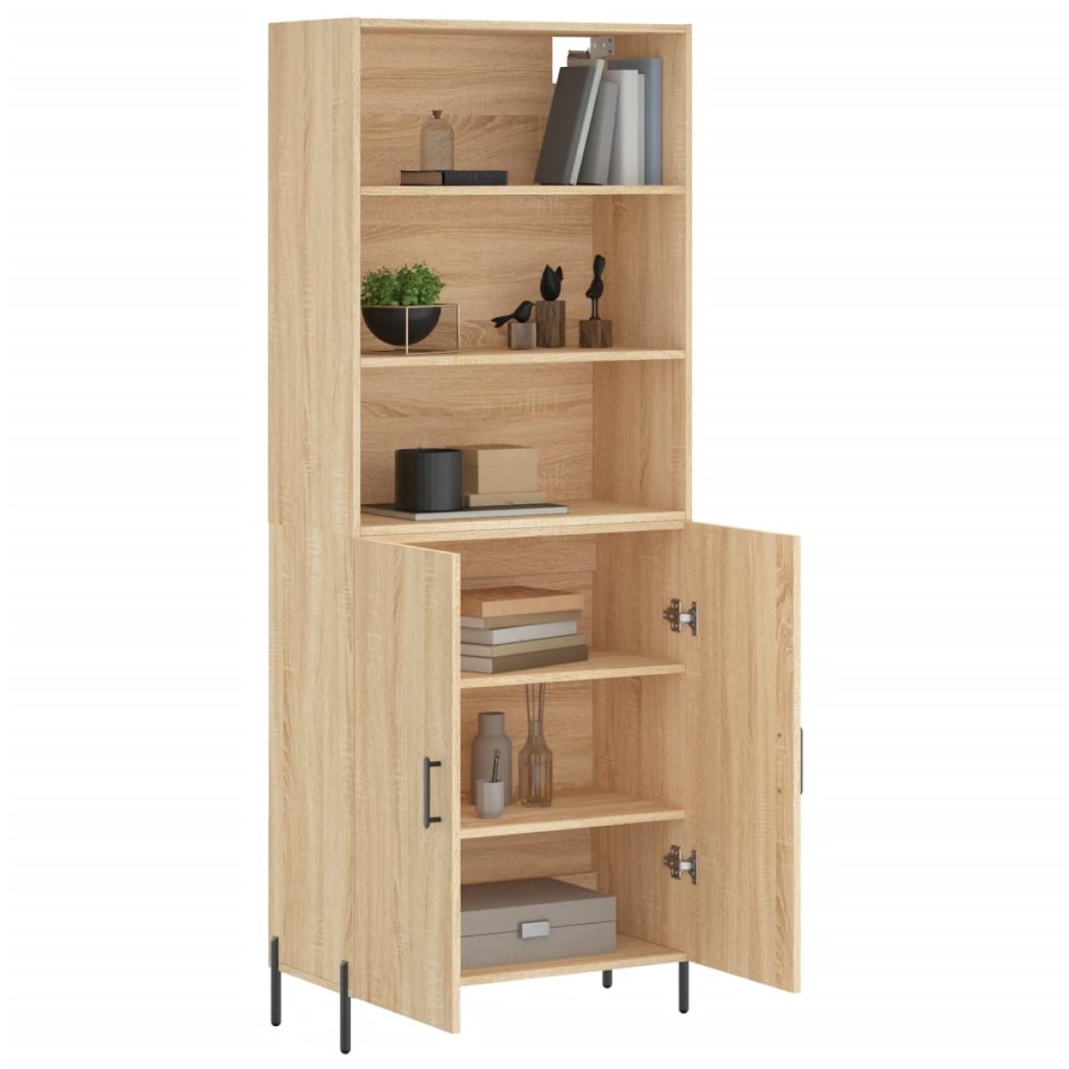 vidaXL Ντουλάπι Sonoma δρυς 69,5 x 34 x 180 εκ. από Επεξεργασμένο Ξύλο