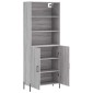 vidaXL Ντουλάπι Γκρι Sonoma 69,5 x 34 x 180 εκ. Επεξεργασμένο Ξύλο