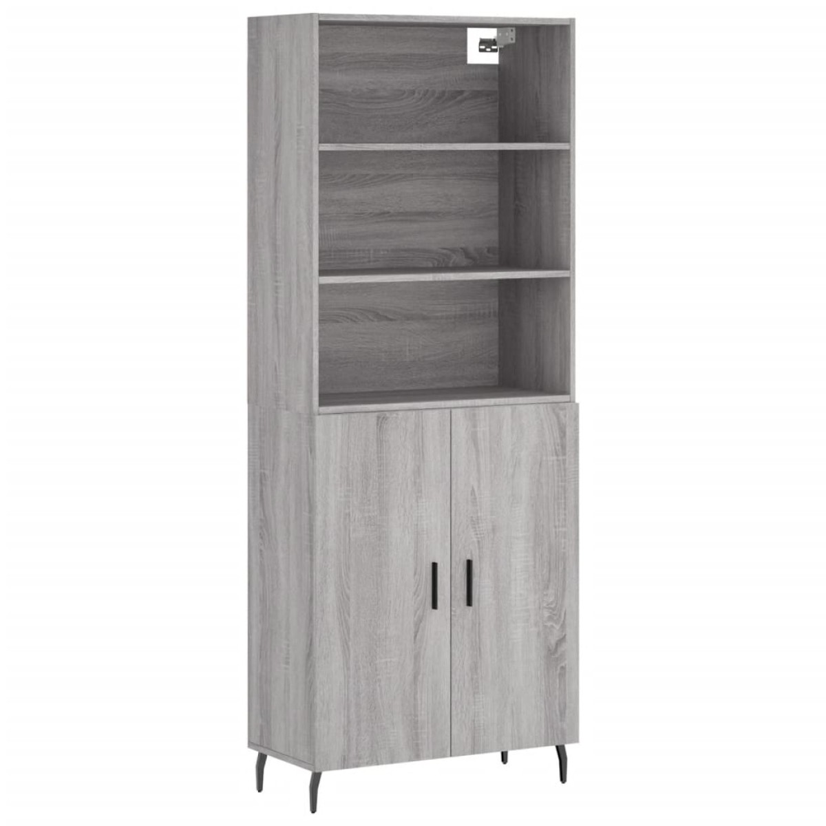 vidaXL Ντουλάπι Γκρι Sonoma 69,5 x 34 x 180 εκ. Επεξεργασμένο Ξύλο