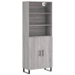 vidaXL Ντουλάπι Γκρι Sonoma 69,5 x 34 x 180 εκ. Επεξεργασμένο Ξύλο