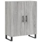 vidaXL Ντουλάπι Γκρι Sonoma 69,5 x 34 x 180 εκ. Επεξεργασμένο Ξύλο