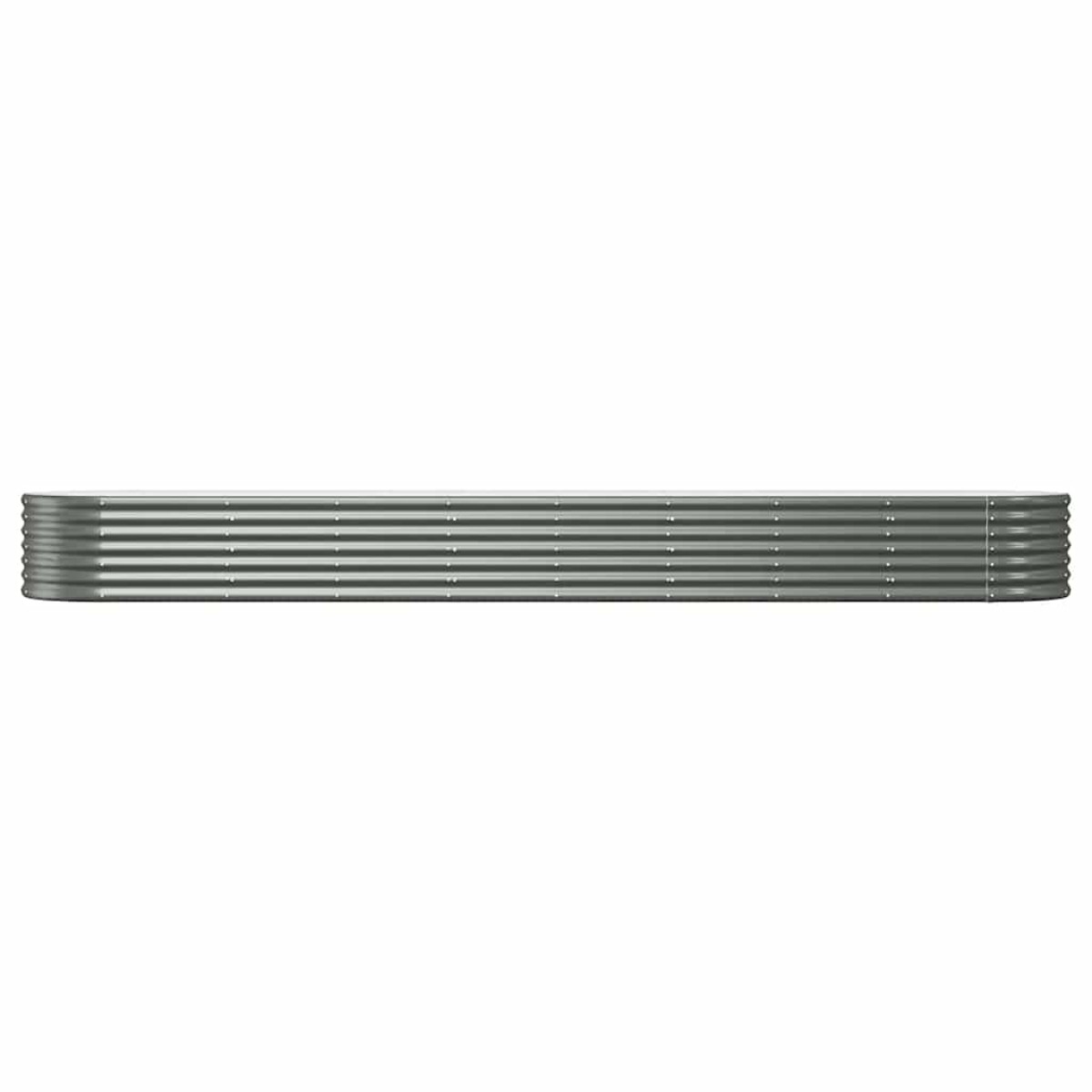 vidaXL Ζαρντινιέρα Γκρι 368x80x36 εκ. Ατσάλι με Ηλεκτρ. Βαφή Πούδρας