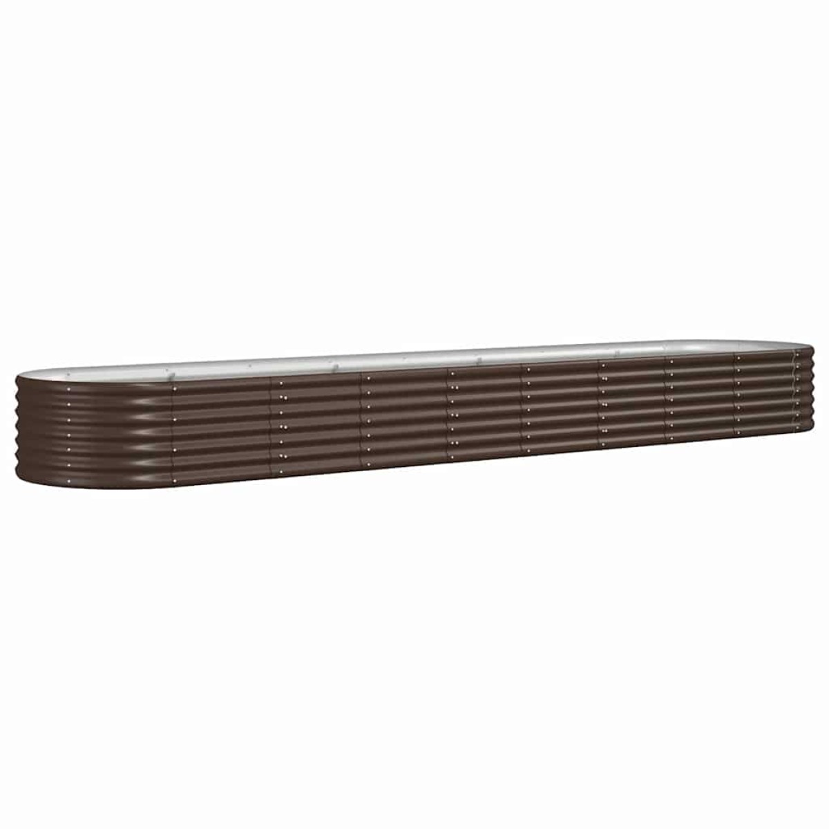 vidaXL Ζαρντινιέρα Καφέ 368x80x36 εκ. Ατσάλι με Ηλεκτρ. Βαφή Πούδρας