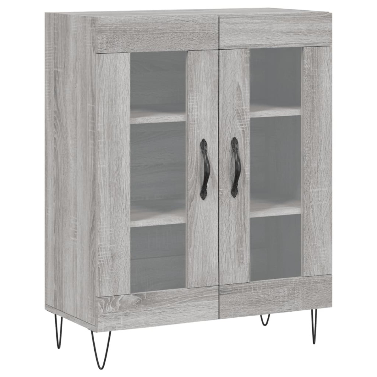 vidaXL Ντουλάπι Γκρι Sonoma 69,5 x 34 x 180 εκ. Επεξεργασμένο Ξύλο