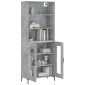 vidaXL Ντουλάπι Γκρι Σκυροδέματος 69,5x34x180 εκ. Επεξεργασμένο Ξύλο