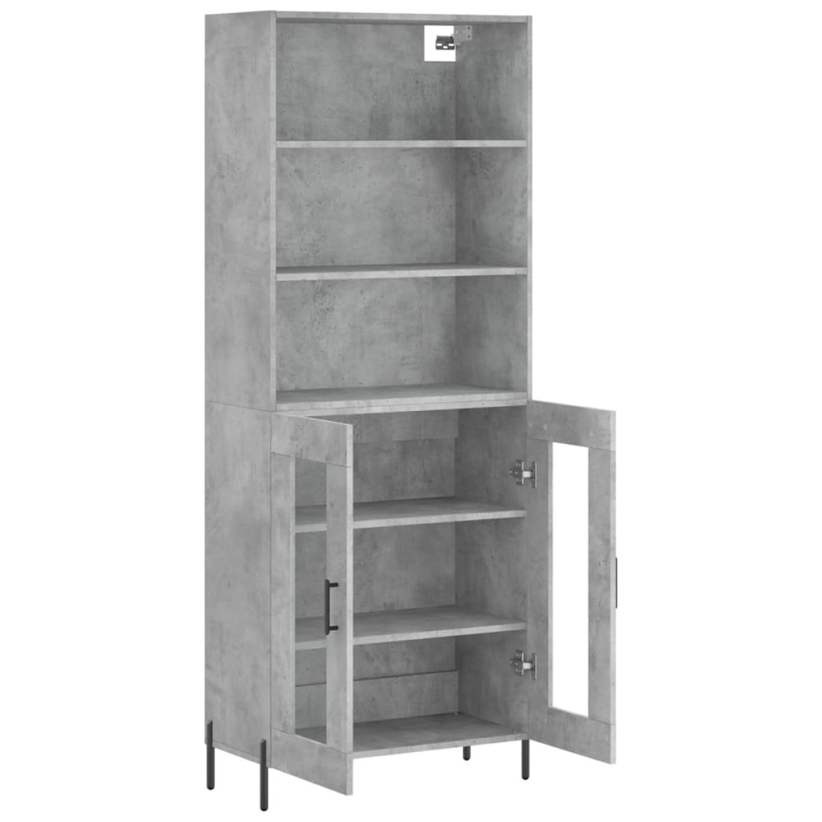 vidaXL Ντουλάπι Γκρι Σκυροδέματος 69,5x34x180 εκ. Επεξεργασμένο Ξύλο