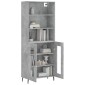 vidaXL Ντουλάπι Γκρι Σκυροδέματος 69,5x34x180 εκ. Επεξεργασμένο Ξύλο