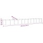 vidaXL Ζαρντινιέρα Γκρι 440x80x36 εκ. Ατσάλι με Ηλεκτρ. Βαφή Πούδρας