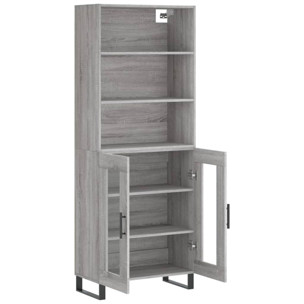 vidaXL Ντουλάπι Γκρι Sonoma 69,5 x 34 x 180 εκ. Επεξεργασμένο Ξύλο