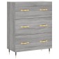 vidaXL Ντουλάπι Γκρι Sonoma 69,5 x 34 x 180 εκ. Επεξεργασμένο Ξύλο