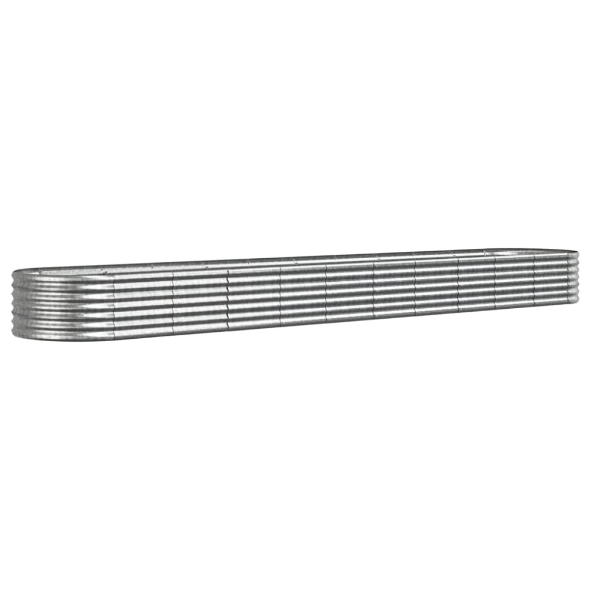 vidaXL Ζαρντινιέρα Ασημί 440x80x36 εκ. Ατσάλι με Ηλεκτρ. Βαφή Πούδρας