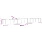vidaXL Ζαρντινιέρα Ασημί 440x80x36 εκ. Ατσάλι με Ηλεκτρ. Βαφή Πούδρας