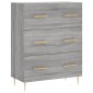 vidaXL Ντουλάπι Γκρι Sonoma 69,5 x 34 x 180 εκ. Επεξεργασμένο Ξύλο