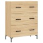 vidaXL Ντουλάπι Sonoma δρυς 69,5 x 34 x 180 εκ. από Επεξεργασμένο Ξύλο