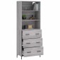 vidaXL Ντουλάπι Γκρι Sonoma 69,5 x 34 x 180 εκ. Επεξεργασμένο Ξύλο