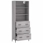 vidaXL Ντουλάπι Γκρι Sonoma 69,5 x 34 x 180 εκ. Επεξεργασμένο Ξύλο