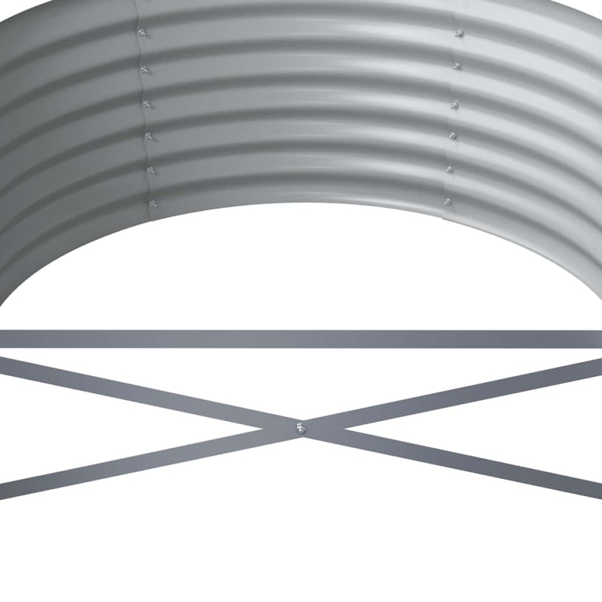 vidaXL Ζαρντινιέρα Γκρι 512x80x36 εκ. Ατσάλι με Ηλεκτρ. Βαφή Πούδρας