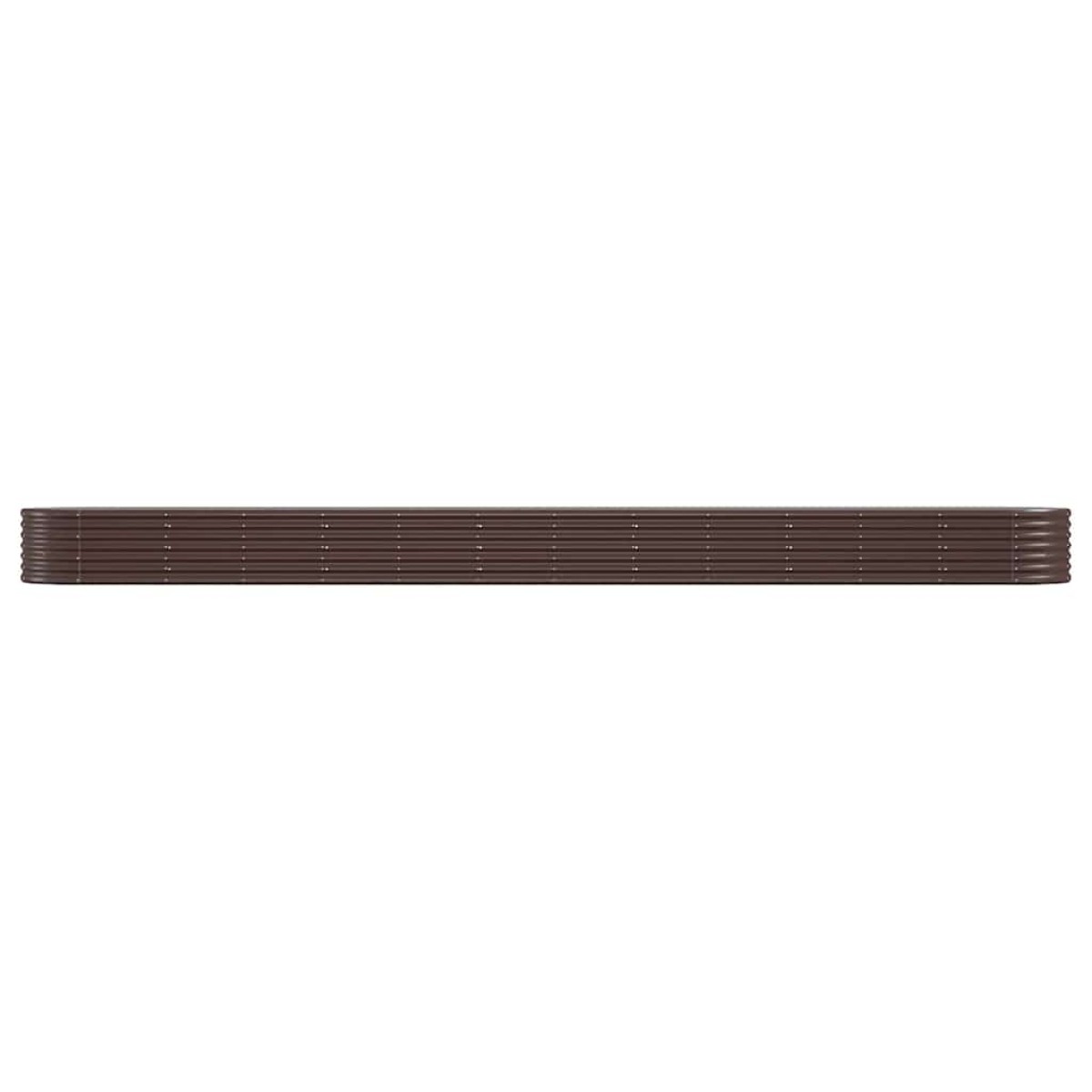 vidaXL Ζαρντινιέρα Καφέ 512x80x36 εκ. Ατσάλι με Ηλεκτρ. Βαφή Πούδρας