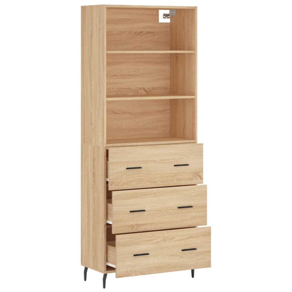 vidaXL Ντουλάπι Sonoma δρυς 69,5 x 34 x 180 εκ. από Επεξεργασμένο Ξύλο
