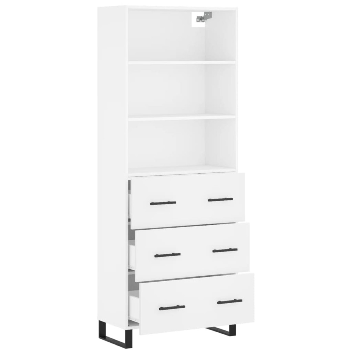 vidaXL Ντουλάπι Λευκό 69,5x34x180 εκ. από Επεξεργασμένο Ξύλο