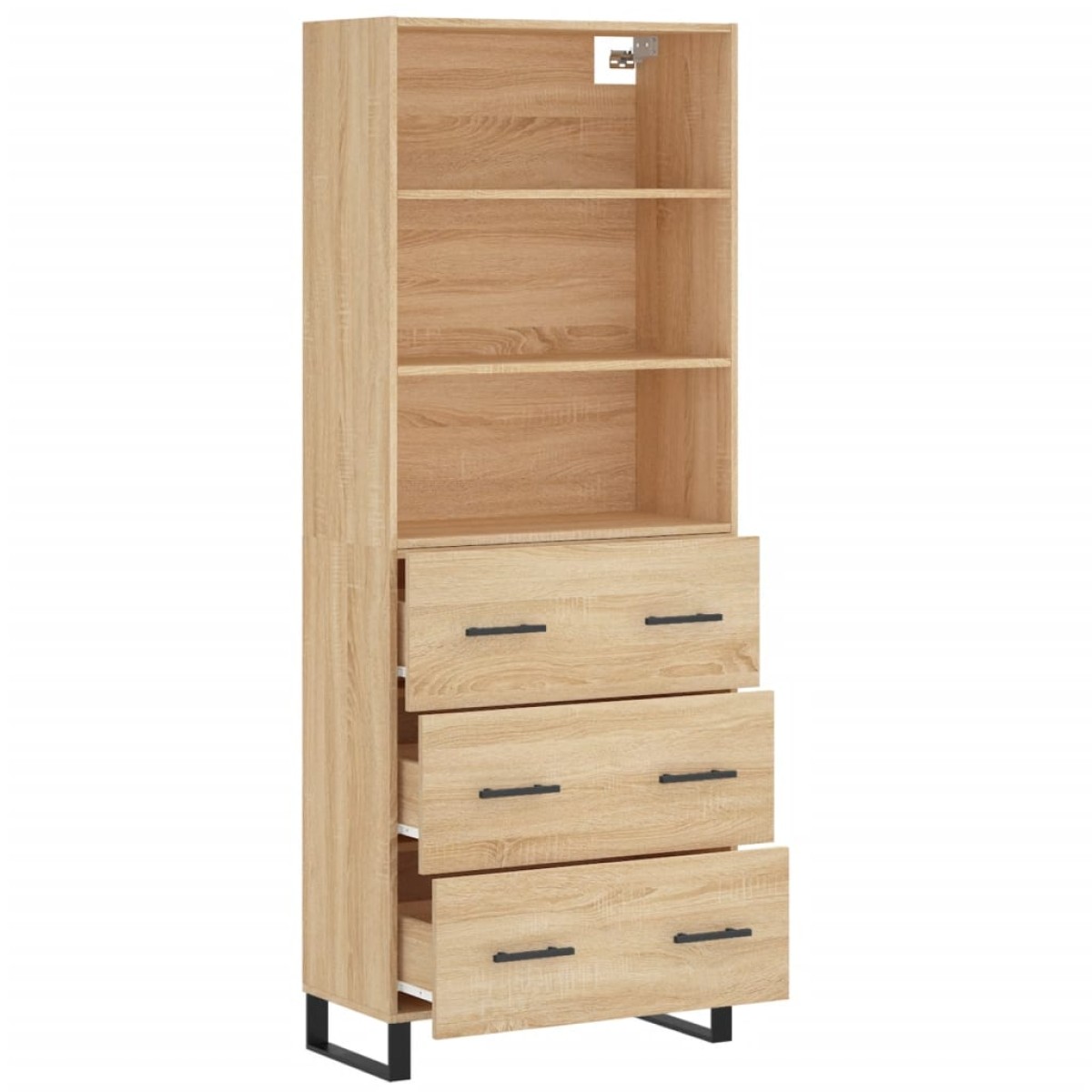 vidaXL Ντουλάπι Sonoma δρυς 69,5 x 34 x 180 εκ. από Επεξεργασμένο Ξύλο